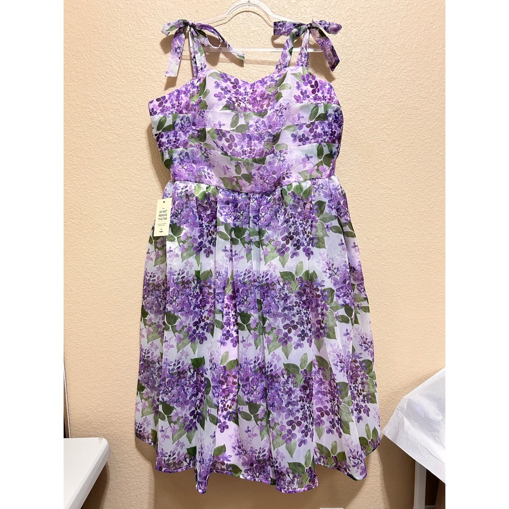 JessaKae Nellie Dress 3X Purple Lilac Lolita Babydoll Pomander Strap Cottage